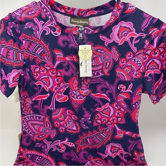 Tommy Bahama Half-Zip Rash Guard UPF-Rated Pullover - Picture 9 of 9